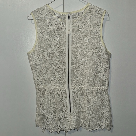 CABI Crochet Lace Sleeveless Peplum Top Women’s Medium M - Picture 7 of 9